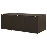 NNEVL Garden Storage Box Poly Rattan 180x90x75 cm Brown