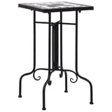 NNEVL Mosaic Side Table Black and White Ceramic