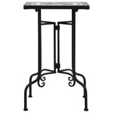 NNEVL Mosaic Side Table Black and White Ceramic