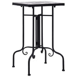 NNEVL Mosaic Side Table Black and White Ceramic