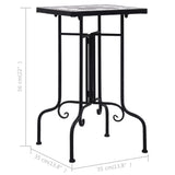 NNEVL Mosaic Side Table Black and White Ceramic
