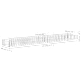 NNEVL Gabion Raised Bed Galvanised Steel 180x30x10 cm