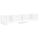 NNEVL H-Shaped Gabion Planter Steel Wire 260x40x40 cm