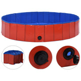 NNEVL Foldable Dog Swimming Pool Red 160x30 cm PVC