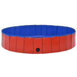 NNEVL Foldable Dog Swimming Pool Red 160x30 cm PVC