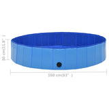NNEVL Foldable Dog Swimming Pool Blue 160x30 cm PVC