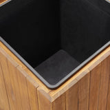NNEVL Garden Raised Bed Pot 33.5x33.5x33.5 cm Solid Acacia Wood