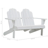 NNEVL Double Adirondack Chair Wood White