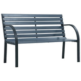 NNEVL Garden Bench 120 cm Grey Wood