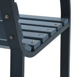 NNEVL Garden Bench 120 cm Grey Wood