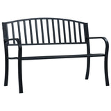 NNEVL Garden Bench 125 cm Black Steel