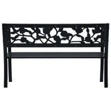 NNEVL Garden Bench 125 cm Black Steel