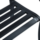 NNEVL Garden Bench 125 cm Black Steel
