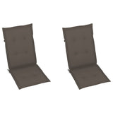 NNEVL Garden Chair Cushions 2 pcs Taupe 120x50x3 cm