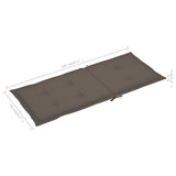 NNEVL Garden Chair Cushions 2 pcs Taupe 120x50x3 cm