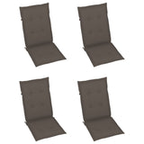 NNEVL Garden Chair Cushions 4 pcs Taupe 120x50x3 cm