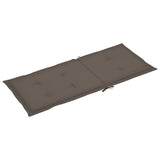 NNEVL Garden Chair Cushions 4 pcs Taupe 120x50x3 cm