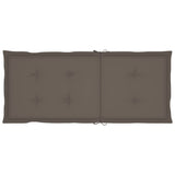 NNEVL Garden Chair Cushions 4 pcs Taupe 120x50x3 cm