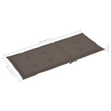 NNEVL Garden Chair Cushions 4 pcs Taupe 120x50x3 cm