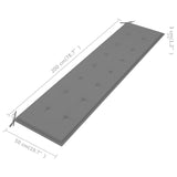 NNEVL Garden Bench Cushion Grey 200x50x3 cm