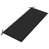 NNEVL Garden Bench Cushion Black 120x50x3 cm