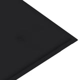 NNEVL Garden Bench Cushion Black 120x50x3 cm