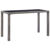 NNEVL Garden Table Anthracite 126x76x72 cm Plastic