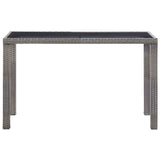 NNEVL Garden Table Anthracite 126x76x72 cm Plastic