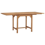 NNEVL Extending Garden Table (110-160)x80x75cm Solid Teak Wood