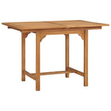 NNEVL Extending Garden Table (110-160)x80x75cm Solid Teak Wood