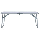NNEVL Folding Camping Table White Aluminium 60x40 cm