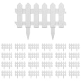 NNEVL Lawn Edgings 25 pcs White 10 m PP