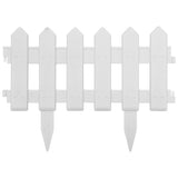 NNEVL Lawn Edgings 25 pcs White 10 m PP