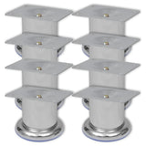 NNEVL Round Sofa Legs 8 pcs Chrome 60 mm