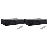 NNEVL Garden Sunlounger Cover 2 pcs 8 Eyelets 218x77x55 cm