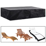 NNEVL Garden Sunlounger Cover 2 pcs 8 Eyelets 218x77x55 cm