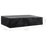 NNEVL Garden Sunlounger Cover 2 pcs 8 Eyelets 218x77x55 cm