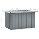 NNEVL Garden Storage Box Grey 109x67x65 cm
