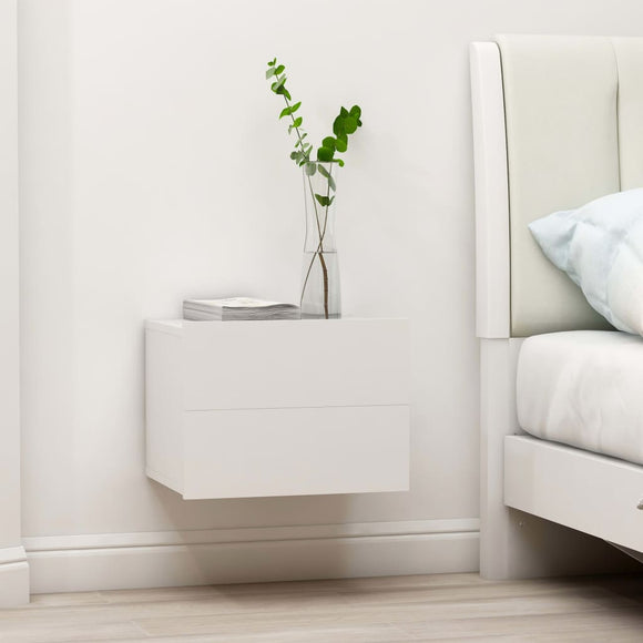 NNEVL Bedside Cabinets 2 pcs White 40x30x30 cm Chipboard