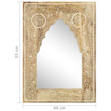 NNEVL Hand Painted Mirror 40x55 cm Solid Mango Wood