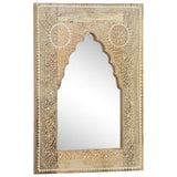 NNEVL Hand Painted Mirror 40x55 cm Solid Mango Wood
