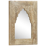 NNEVL Hand Painted Mirror 40x55 cm Solid Mango Wood