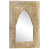 NNEVL Hand Painted Mirror 40x55 cm Solid Mango Wood