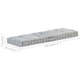 NNEVL Pallet Floor Cushion Cotton 120x40x7 cm Grey