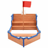 NNEVL Sandbox Pirate Ship Firwood 190x94.5x101 cm