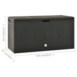 NNEVL Garden Storage Box Brown 120x50x60 cm Poly Rattan