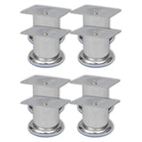 NNEVL Sofa Legs 8 pcs Round Chrome 60 mm