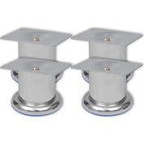 NNEVL Sofa Legs 8 pcs Round Chrome 60 mm