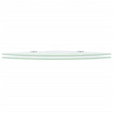 NNEVL Corner Shelves 2 pcs with Chrome Supports Glass White 35x35 cm