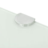 NNEVL Corner Shelves 2 pcs with Chrome Supports Glass White 35x35 cm